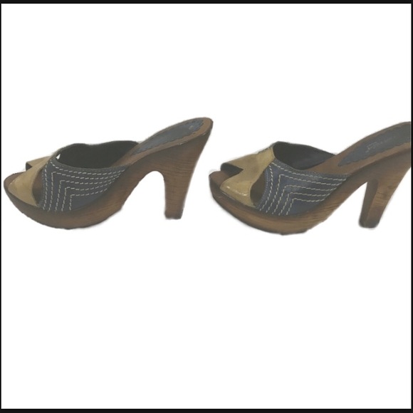 Passarela Brazil Blue and Yellow Heels - Size 8 - Picture 4 of 8